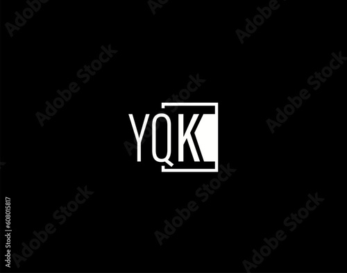 YQK Logo and Graphics Design, Modern and Sleek Vector Art and Icons isolated on black background