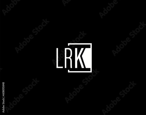 LRK Logo and Graphics Design, Modern and Sleek Vector Art and Icons isolated on black background