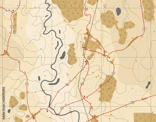 Editable vector illustration of a generic roadmap without names