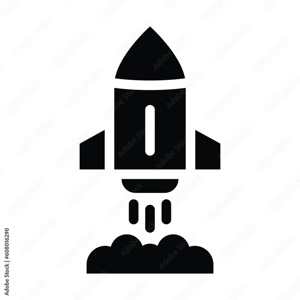 launch glyph icon illustration vector graphic launch glyph icon illustration vector graphic