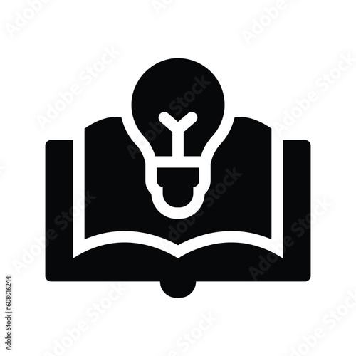 knowledge glyph icon illustration vector graphic
