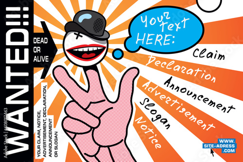 Puppet (but not only) Show Poster. Replace text with Yours. Vector Illustration.