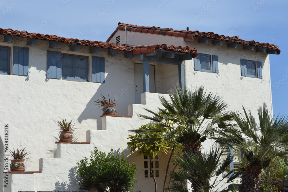 Fototapeta premium Spanish House, Spanish style home in San Diego