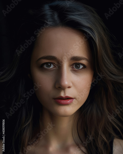 Wallpaper Mural Close up portrait of beautiful woman - made with Generative AI tools Torontodigital.ca