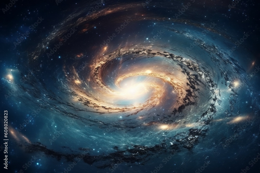 Galaxy spiral. Deep space background in the universe. AI generated, human enhanced. Galaxy spiral. Deep space background in the universe. AI generated, human enhanced.