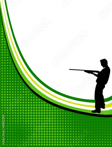 green hunter frame, vector illustration