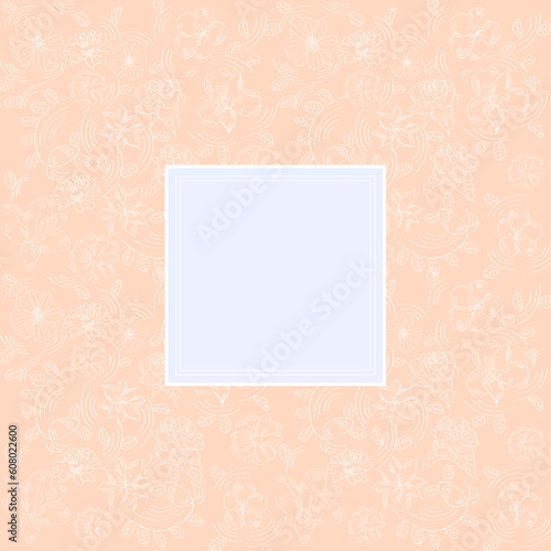 Pink background with decorative flowers