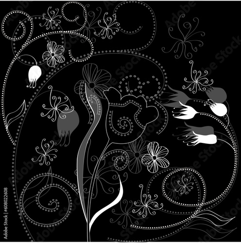 Background with floral ornament