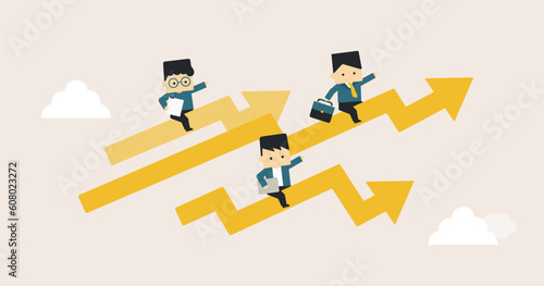 デフォルメ ビジネス 人物 イラスト チームワーク 1:1.191 ベクター 素材