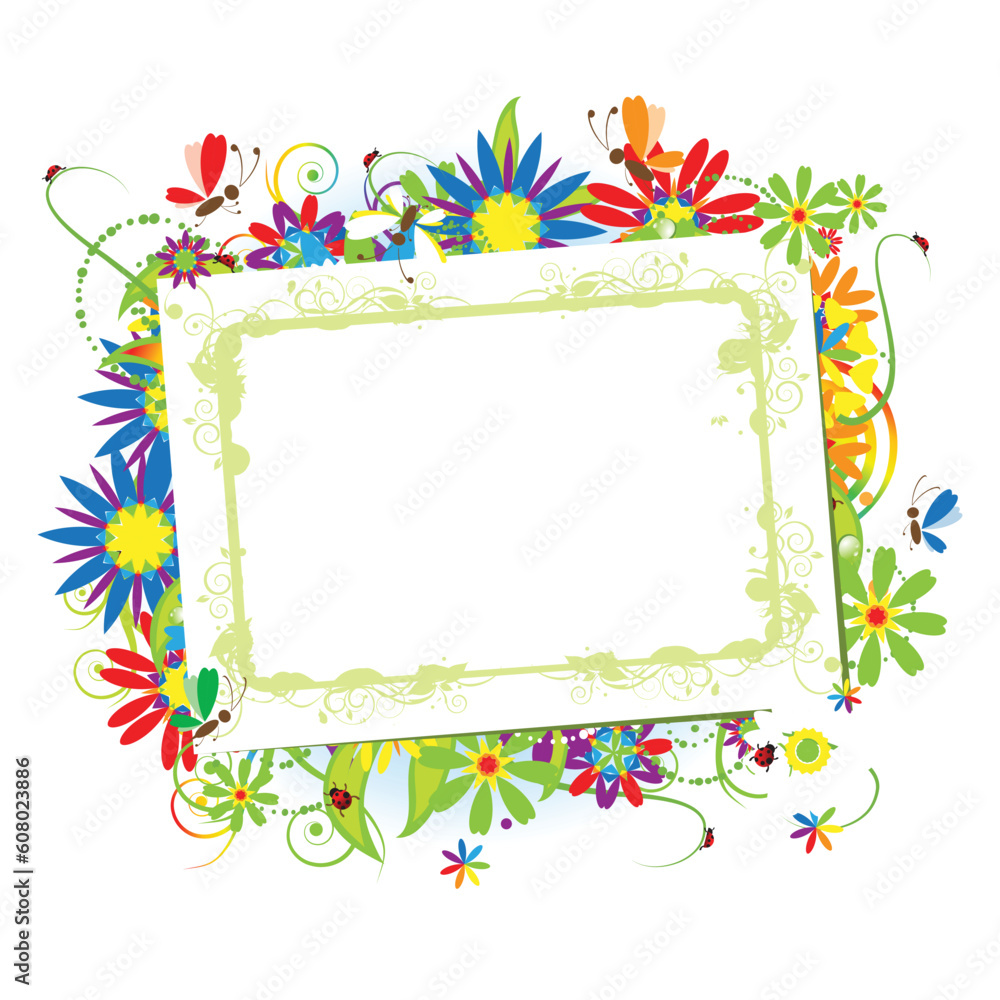 Floral frame beautiful with place for your text Floral frame beautiful with place for your text