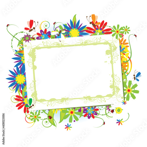 Floral frame beautiful with place for your text