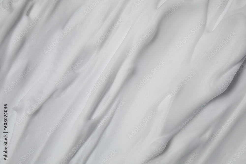 Fototapeta premium Texture of white shaving foam as background, top view