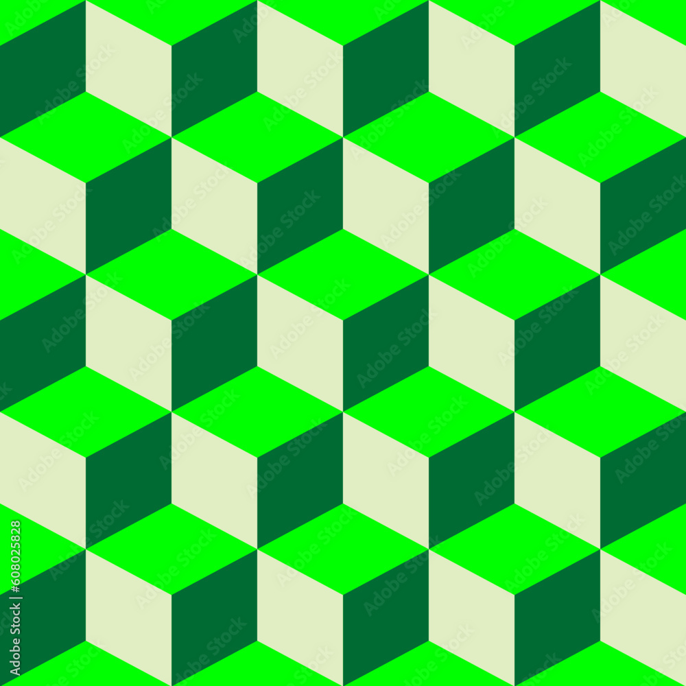 Obraz premium psychedelic pattern, mixed green, vector art illustration