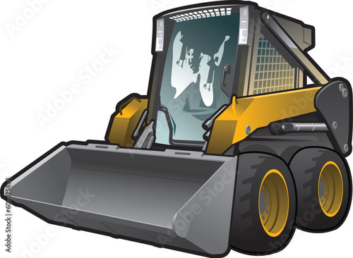 A small skid loader. Simple gradients only - no gradient mesh.