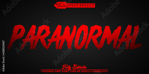 Red Blood Paranormal Editable Text Effect Template