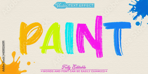 Paint Colors Editable Text Effect Template photo