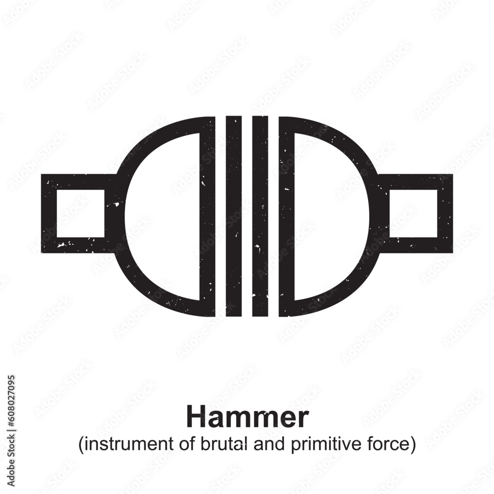 Vetor de Hammer (instrument of brutal and primitive force) Berber