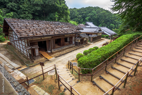 Photography Kawasaki, Japan preserved historic Edo period buildings in Nihon Minkaen