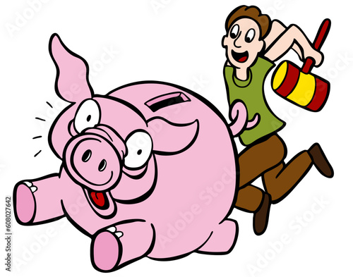 An image of a breaking the bank.