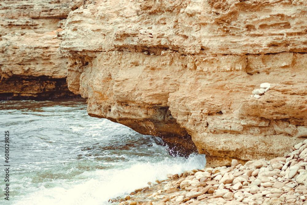 rocks ledges by the sea
