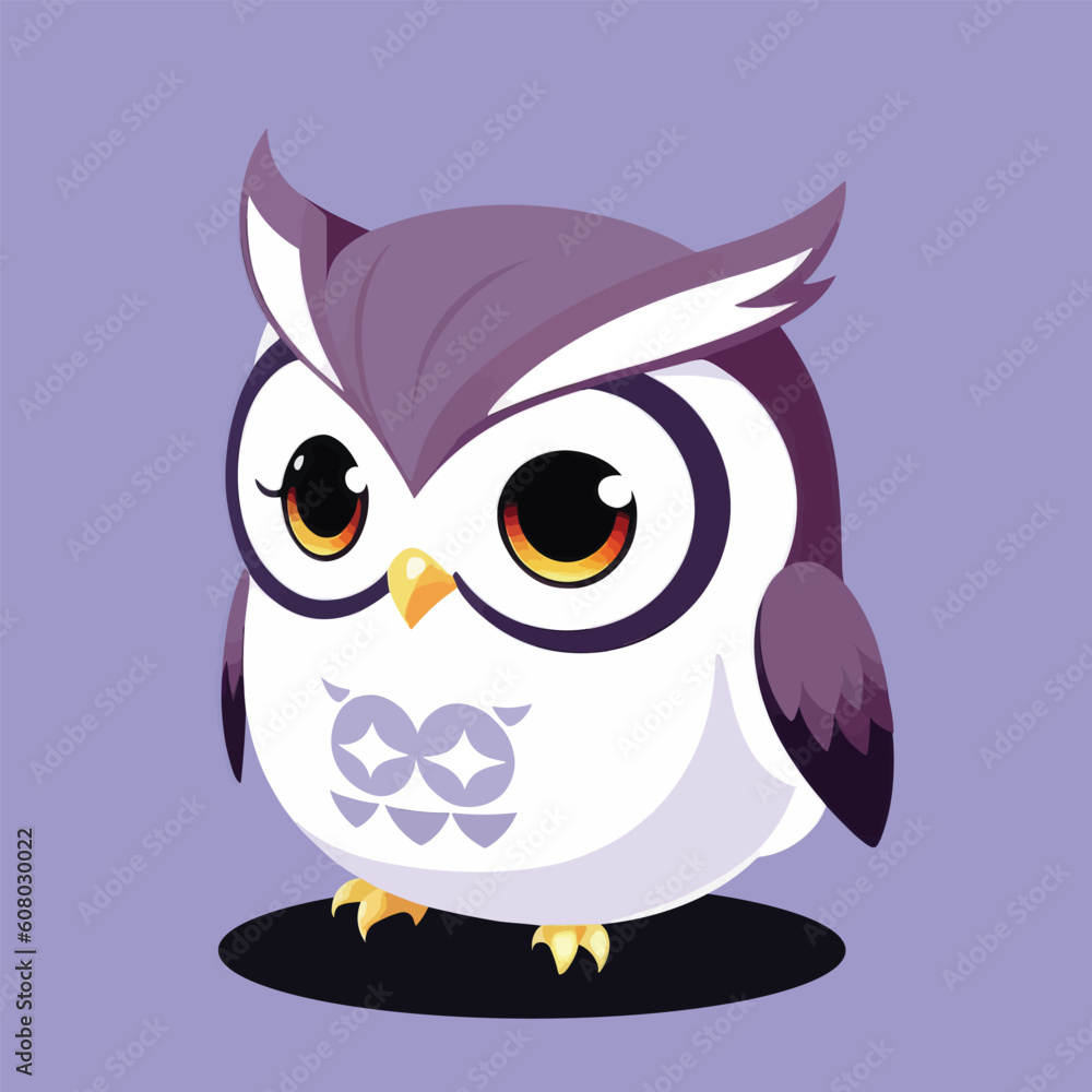 Obraz premium Cute Vector owl illustration or icon