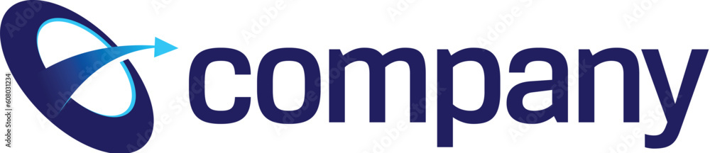 Symbol with arrow element for accounting company. Symbol with arrow element for accounting company.