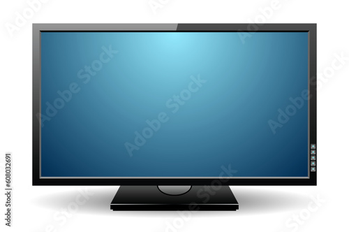 Set of the modern and thin display on a white background.
