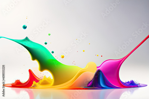 paint and colorful abstract background or wallpaper cover. ai illustration generated.