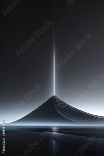 minimalist landscape wallpaper or cover. print concept. ai illustration generated