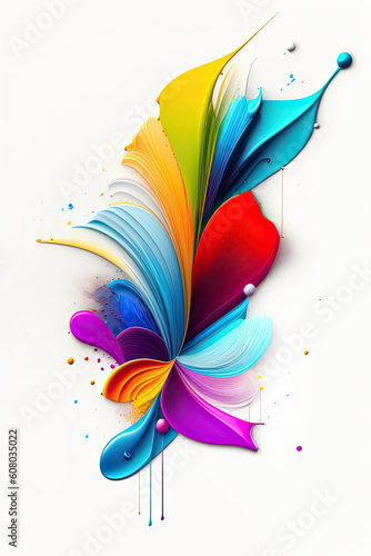paint and colorful abstract background or wallpaper cover. ai illustration generated. © Gallud