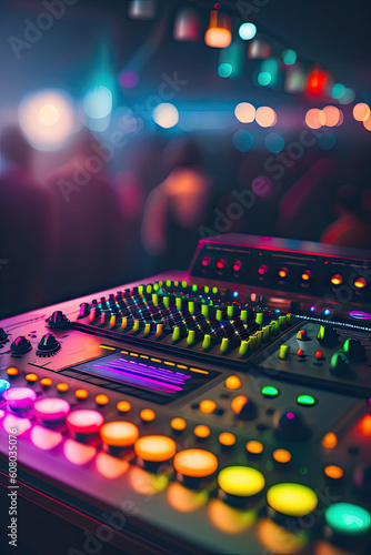  dj mixing board. ai illustration generated