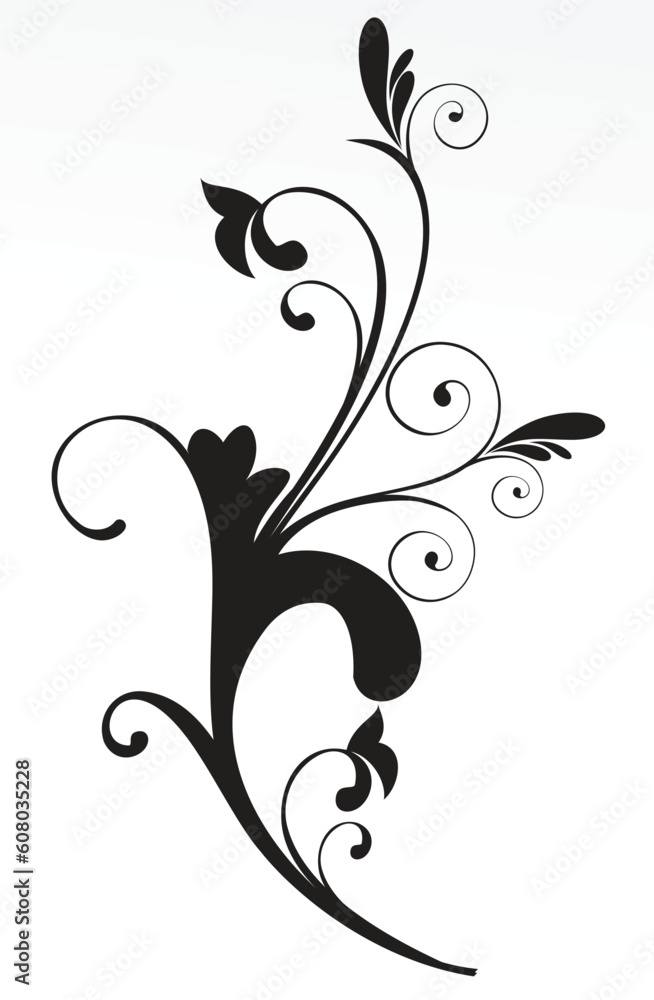 abstract floral background black and white vector illusration abstract floral background black and white vector illusration