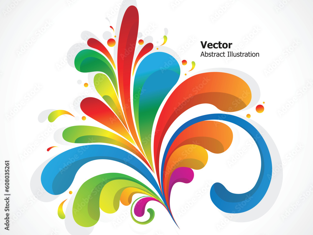 abstract colorful floral background vector illustration