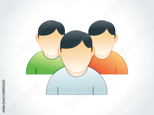 abstract user icon vector illustration