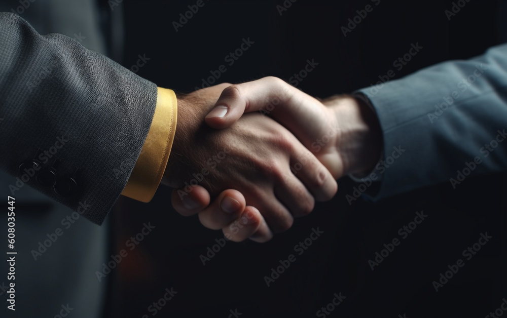 Business people Closing the Deal Handshake in Business Negotiation, Generative AI Business people Closing the Deal Handshake in Business Negotiation, Generative AI