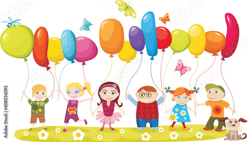 vector illustration of children