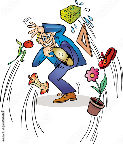 Humorous illustration of teacher's day