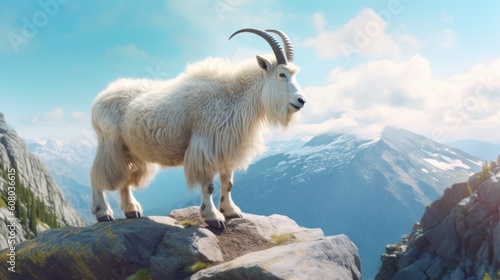 mountain goat on the rock