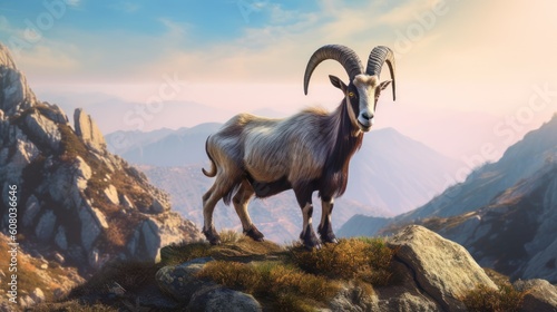mountain goat on the mountain © Aqib