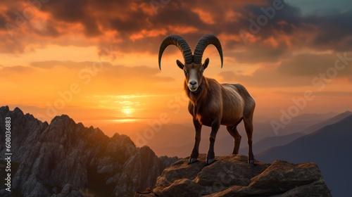 mountain goat on the mountain