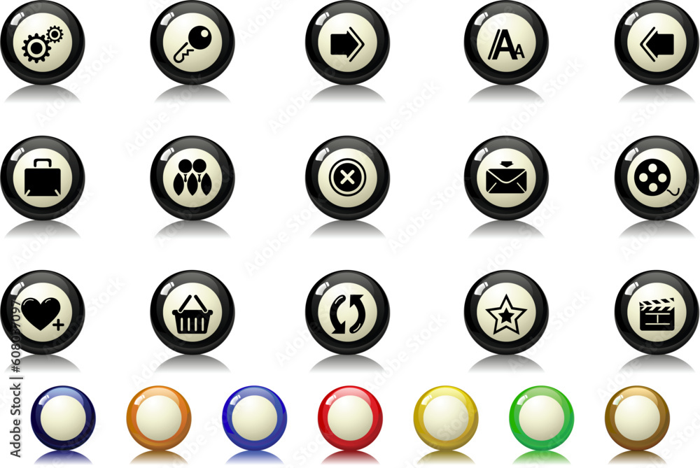 website and internet icons Billiards series website and internet icons Billiards series
