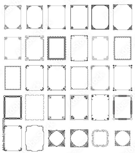 vector pattern frames set