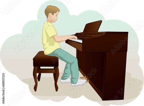 small piano and piano that uses a child