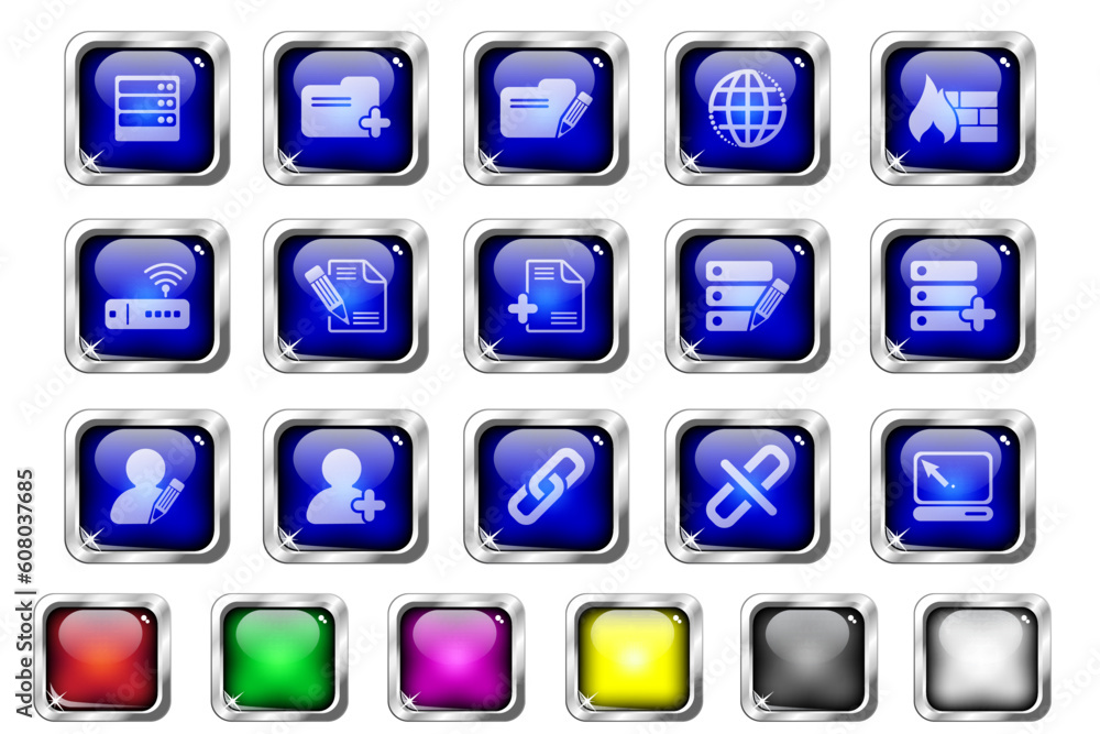 Database and Network icons Database and Network icons