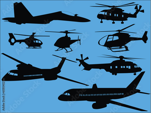big collection of flying vehicle - vector