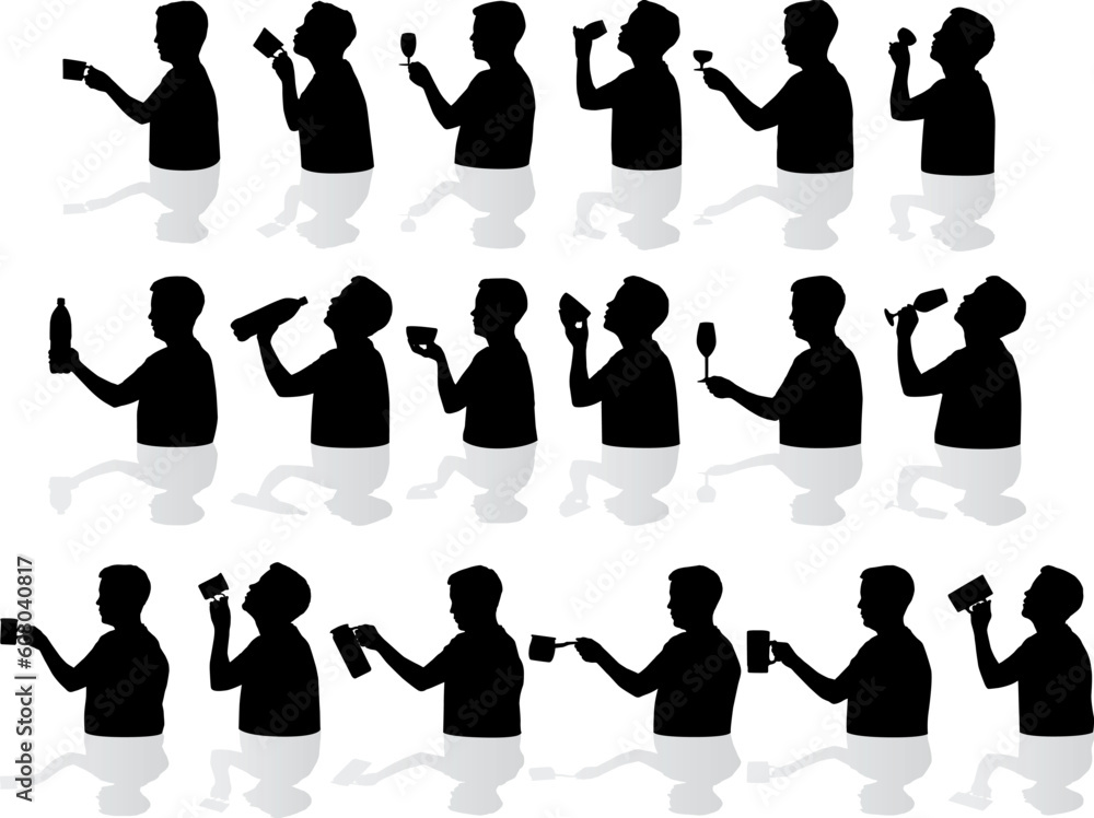 Drinking silhouettes Drinking silhouettes