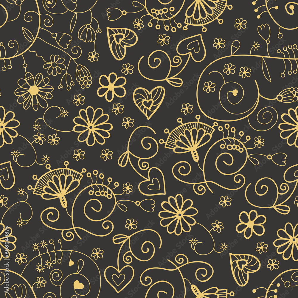 Colorful seamless pattern - abstract flowers Colorful seamless pattern - abstract flowers