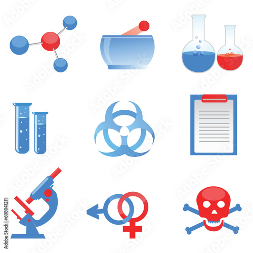 illustration of different medical icon set