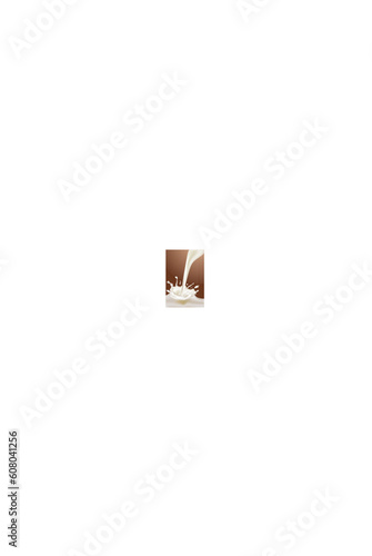 illustration of milk pouring on dark gradient background