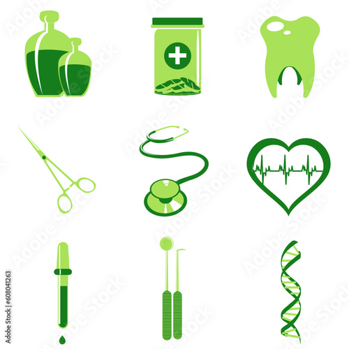 illustration of Medical icons